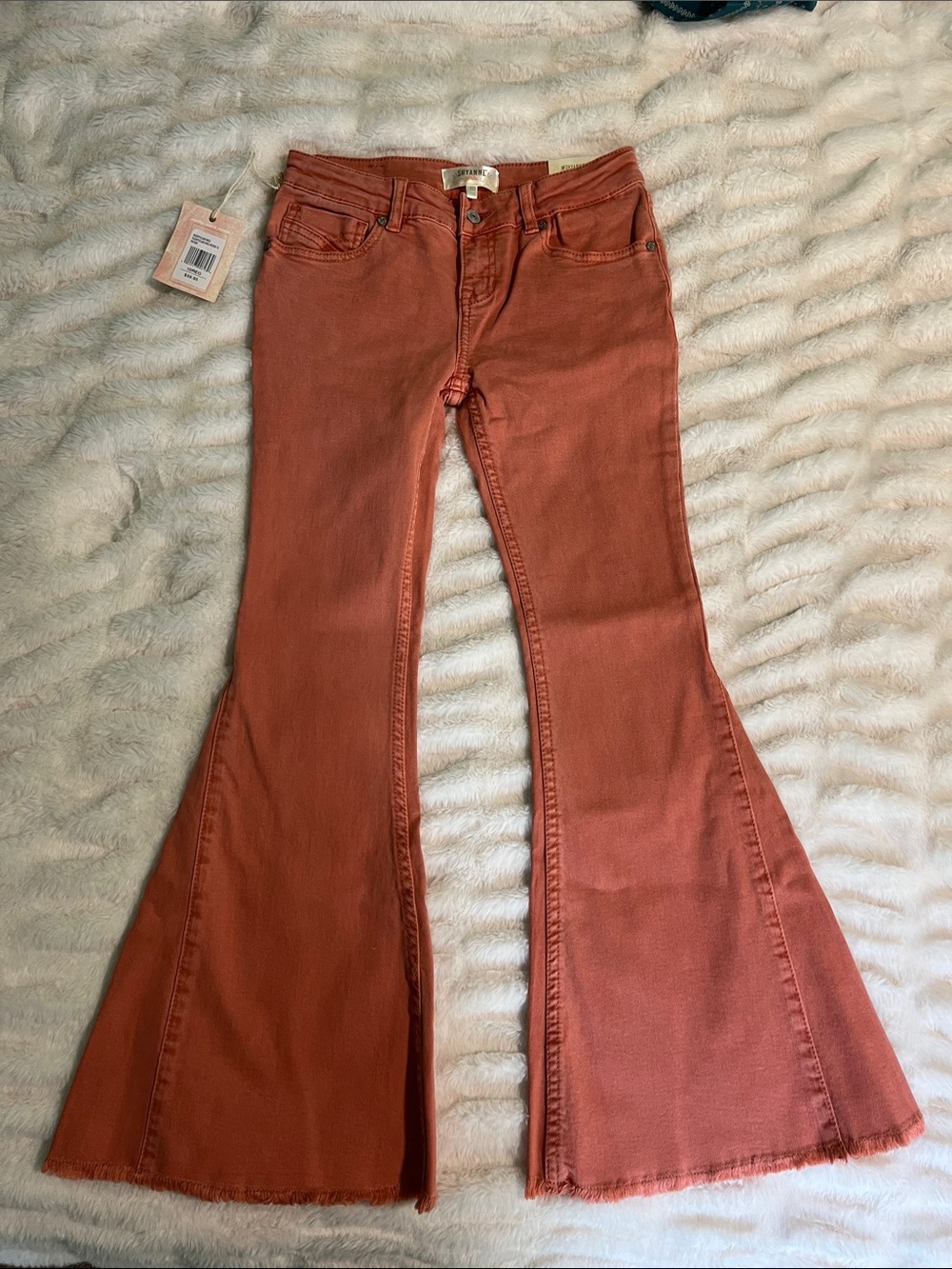 Girls Shayanne Big Rose flare jeans
